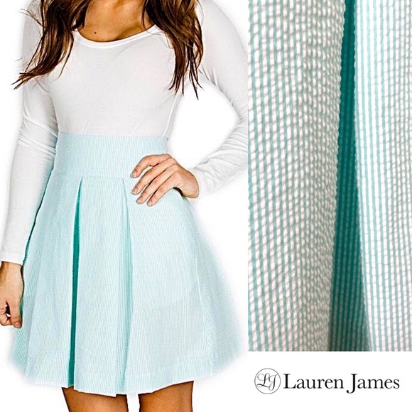 Lauren James Dresses & Skirts - NWT Lauren James Preppy Seersucker Skirt in Mint